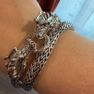 John Hardy Naga Heritage Sterling Silver Medium Double Wrap Bracelet